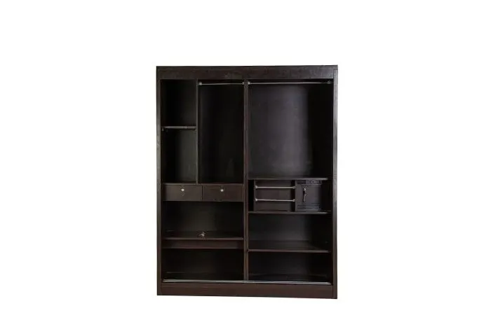 VIVDeal Noir Wenge Checkered Sliding Wardrobe